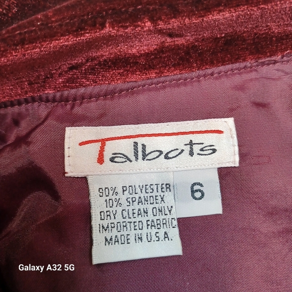 Talbots  Vtg Women Size 6 Rich Burgundy Long Sleeve Dress - Picture 16 of 16